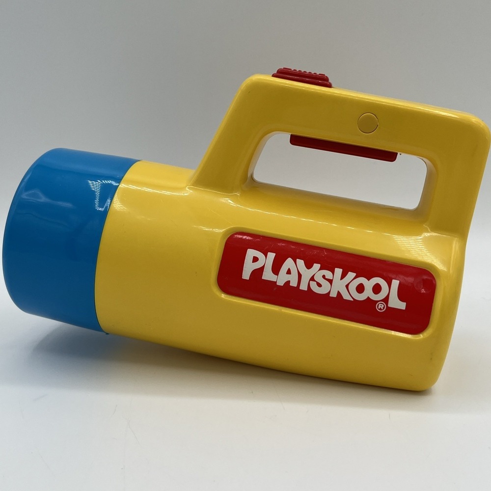 Vintage Playskool Kids Flashlight 1988 Working Red & Green Clear Filter Lenses - Picture 5 of 15